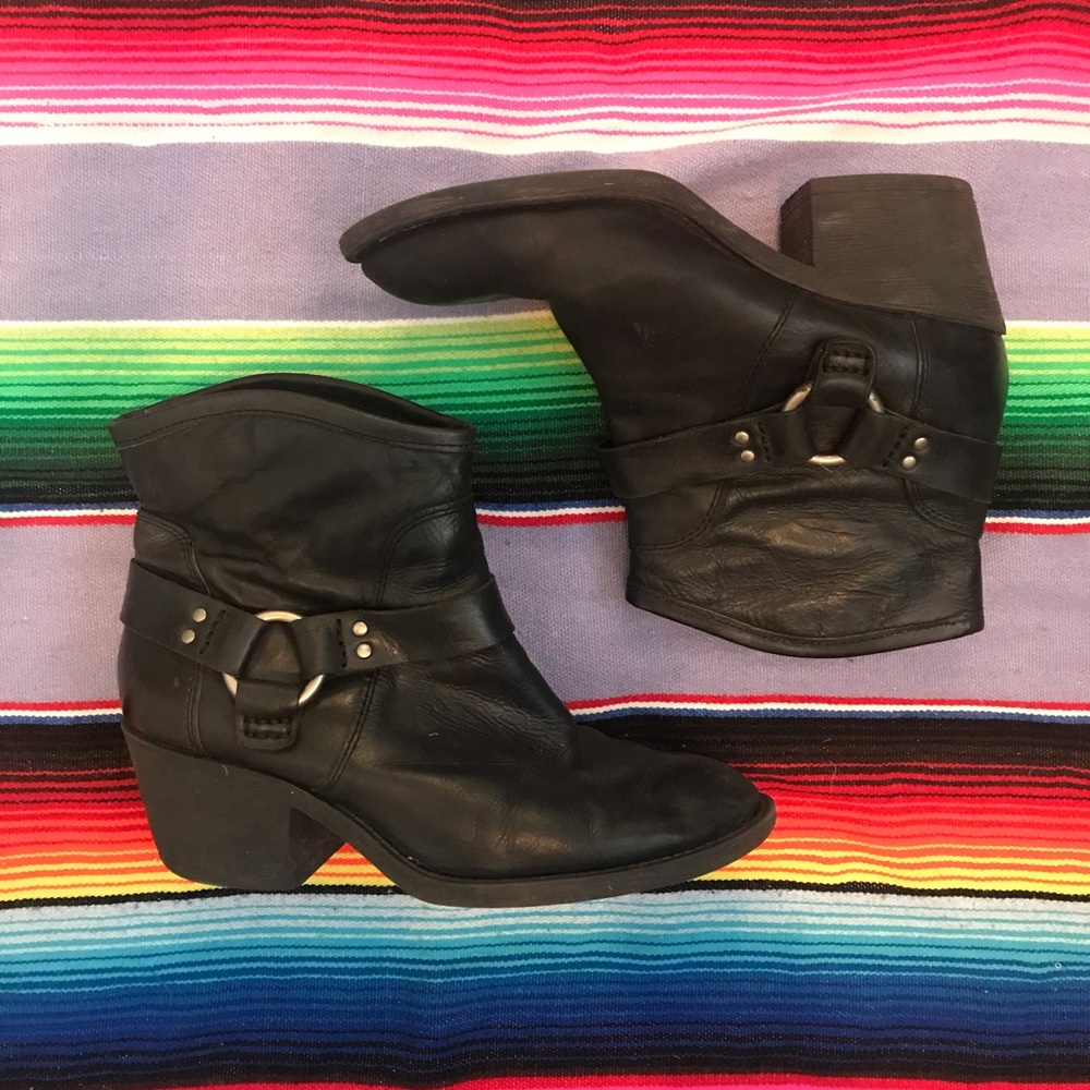 Boho leather boots